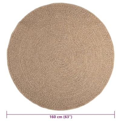 VidaXL Vloerkleed zizur binnen en buiten 160 cm jute look