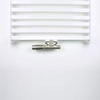 Onderblok Radiatoraansluitset Wiesbaden 16x2,0 +15 Knel Haaks Links Aansluiting Geborsteld Staal (RVS Look) - thumbnail