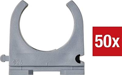 TRU COMPONENTS TC-9859376 Quick-klem EN25 25 mm Grijs 50 stuk(s)