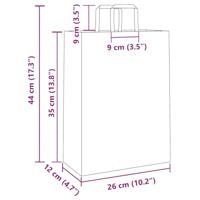 VidaXL Papieren zakken 250 st met hengsels 26x12x35 cm bruin - thumbnail