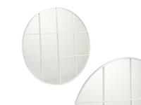 Wandspiegel Cirkelvormig Metaal Wit (100 x 2,5 x 100 cm) - thumbnail