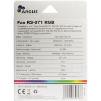 Inter-Tech RS-071 RGB PC-ventilator Zwart, Wit - thumbnail