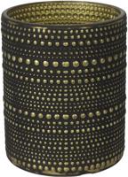 Countryfield theelichthouder nelle l zwart/goudkleurig 12,5 cm | 12 stuks - thumbnail