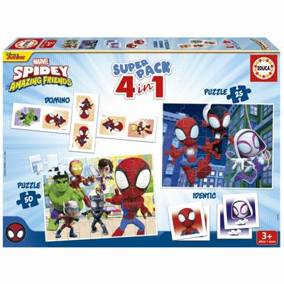 2 educatieve basisspellen en 2 puzzels - EDUCA - Educa Superpack Spidey & His Amazing Friends