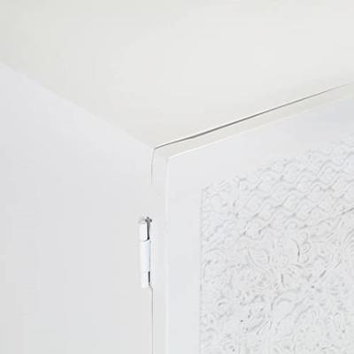 VidaXL Tv-meubel 115x30x46 cm massief mangohout wit