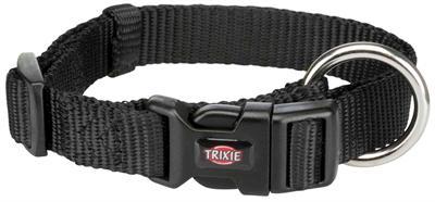 TRIXIE HALSBAND HOND PREMIUM ZWART 30-45X1,5 CM