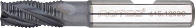 Rotec HSS-E Ruwfrees, AlCrN-gecoat, ø4 - ø4x11x55xø6mm Z=4 / HR / DIN 844-B / kort - 615.0400C
