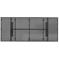 Tuintafel met glazen blad 190x80x74 cm poly rattan zwart - thumbnail