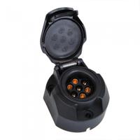 Pro+ Stekkerdoos 7 + 1 Polig PVC Zwart - thumbnail