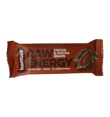 Bombus Raw energy bar cocoa & cocoa beans 50 Gram