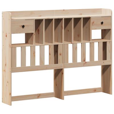 Bed met boekenkast zonder matras massief grenenhout 140x200 cm - thumbnail