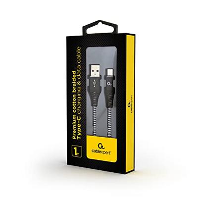 Enzo Cablexpert usb-c laadkabel | 1m | omvlochten | zwart-wit - 9530140 Enzo Cablexpert usb-c laadkabel | 1m | omvlochten | zwart-wit - 9530140
