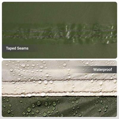 Vistent met dak Olijfgroen 514 x 465 x 187 cm Polyester