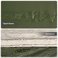 Vistent met dak Olijfgroen 514 x 465 x 187 cm Polyester - thumbnail