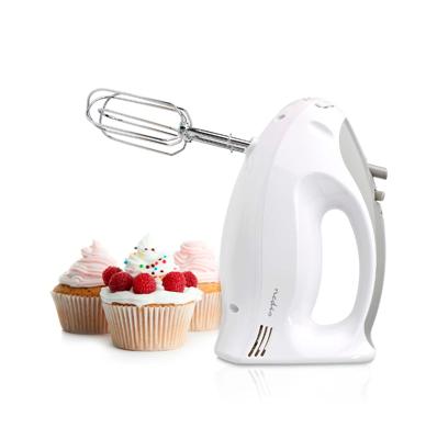 Nedis KAHM100CWT Handmixer 200 W 5-snelheden Turbo-functie 2 Deeghaken / 2 Kloppers Grijs / Wit - thumbnail