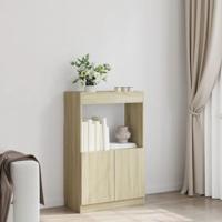 Hoge kast 63x33x100 cm bewerkt hout sonoma eikenkleurig - thumbnail