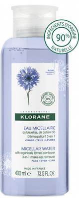 Klorane Eau micellaire au Bleuet BIO / Démaquillant 3 en 1 400ml