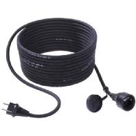 Bachmann 343.191 Stroom Verlengkabel 16 A Zwart 10.00 m H05VV-F 3G 1,5 mm²