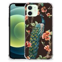 iPhone 12 Mini Case Anti-shock Pauw met Bloemen - thumbnail