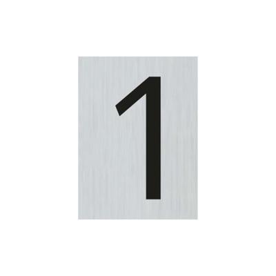 Bord Alulook Cijfer 1 - 44x60 mm zelfklevend.