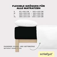 Schlafgut Schlafgut EASY Jersey Elasthan Hoeslaken M - 120x200 - 130x220 799 Off-Black - thumbnail