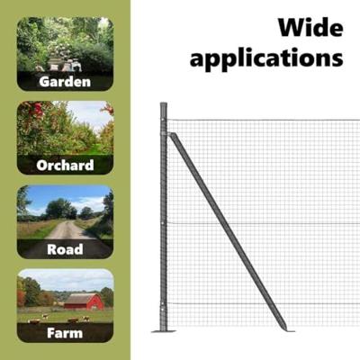 VidaXL Afrasteringspaal grijs 10 x 0,8 m (19 x 19 mm gaas)