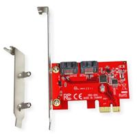 ROLINE PCIe x1 SATA III 6Gbps AHCI 2-Poorts Low Profile Host Adapter - thumbnail