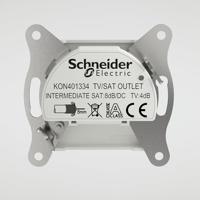 Schneider Electric EPH3470321D TV-satelliet doorvoercontactdoos Asfora Wit (RAL 9003) 1 stuk(s) - thumbnail