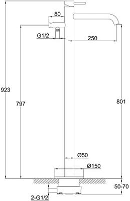 Ben Lavion badmengkraan geborsteld koper pvd Ben Lavion badmengkraan geborsteld koper pvd