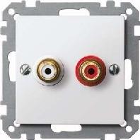 Merten MEG4350-0319 Luidsprekerstekkerdoos System M Polar-wit 1 stuk(s)