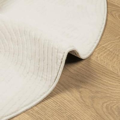 VidaXL Vloerkleed iza laagpolig scandinavisch ø 120 cm crèmekleurig
