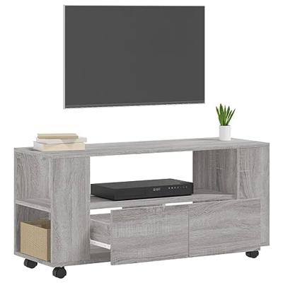Tv-meubel 102x34,5x43 cm bewerkt hout grijs sonoma eikenkleurig Tv-meubel 102x34,5x43 cm bewerkt hout grijs sonoma eikenkleurig