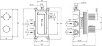 Ben Engraved Line Slim inbouw regendoucheset Ø25cm met plafondaansluiting geborsteld koper pvd - thumbnail