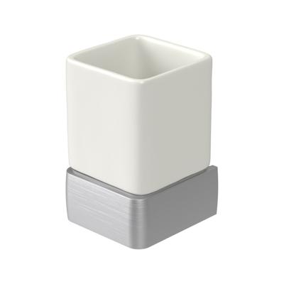 Bekerhouder Haceka Aline Brushed 7,4x11,4 cm Keramiek Geborsteld Zilver Bekerhouder Haceka Aline Brushed 7,4x11,4 cm Keramiek Geborsteld Zilver