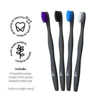 The Humble Co. Tandenborstels plant based - blauw/paars - 2 stuks - thumbnail