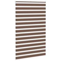 VidaXL Zebra rolgordijn 150x200 cm stofbreedte 145,9cm polyester bruin - thumbnail