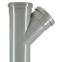 Sub PVC tee 45° manchet/spie 11 cm - thumbnail