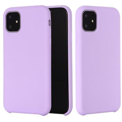 Voor iPhone 11 Pro Max effen kleur vloeibaar silicone schokbestendig geval (licht paars) Voor iPhone 11 Pro Max effen kleur vloeibaar silicone schokbestendig geval (licht paars)