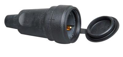 Plug-in basis Kopp 2p+t Zwart 230 V Met deksel