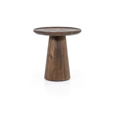 Eleonora Ronde Bijzettafel 'Ron' Mangohout, kleur Bruin, 46cm