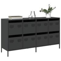 Dressoir 135x39x73,5 cm koudgewalst staal zwart - thumbnail