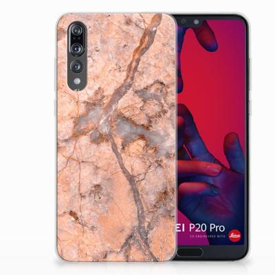Huawei P20 Pro | TPU | Siliconen hoesje | Marmer Oranje