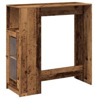 Bartafel met rekken 101x40x103,5 cm bewerkt hout oud houtkleur - thumbnail