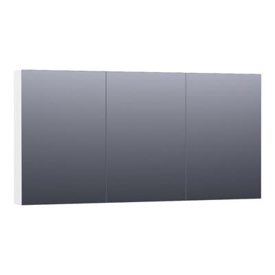 Brauer Impress Spiegelkast 140 cm - zonder Verlichting - Met 3 Dubbelzijdige Spiegeldeuren - Mat Wit