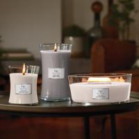 WoodWick Geurkaars Medium Solar Ylang - 11 cm / ø 10 cm - Geurkaars in Glas - Houten Lont - thumbnail