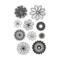 Creativ Company Silicone stempels, bloemen, vel 11x15,5 cm, 1 vel - thumbnail