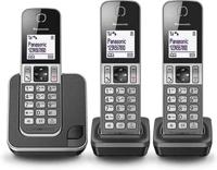 Panasonic kx-tgd313nlg vaste telefoons 3 stuks zwart/zilver - thumbnail