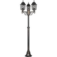 LED Tuinverlichting - Staand - Buitenlamp - Trion Torno - E27 Fitting - 3 Lichtpunten - Brons - Aluminium - thumbnail