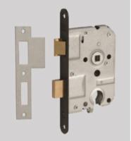 Nemef dag- en nachtslot - PC55 mm - doornmaat 50 mm - 1269/3 - zwart gelakt - thumbnail