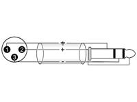 Omnitronic 30225197 XLR Adapterkabel [1x XLR-stekker 3-polig - 1x Jackplug male 6,3 mm (stereo)] 5.00 m Zwart - thumbnail